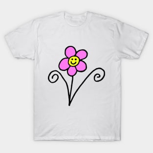 Cute Flower with Smiling Face T-Shirt